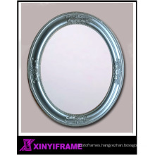 ornate oval silver mirror apartment bathroom wall vanity mirror